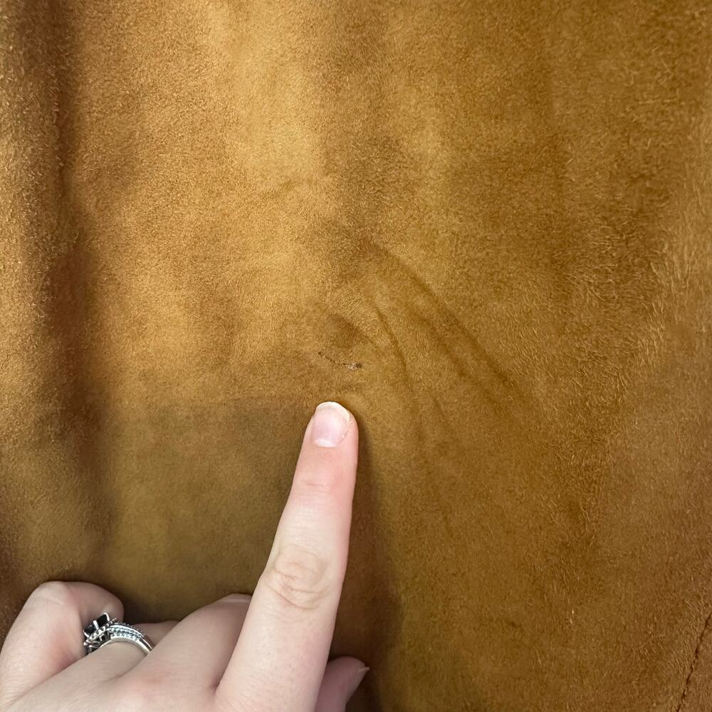 Bally VTG Men’s 100% Real Leather Suede Bomber Jacket Size 42 Brown Italy Made - Picture 7 of 14